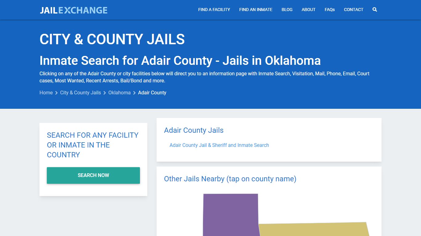 Inmate Search for Adair County | Jails in Oklahoma - Jail Exchange
